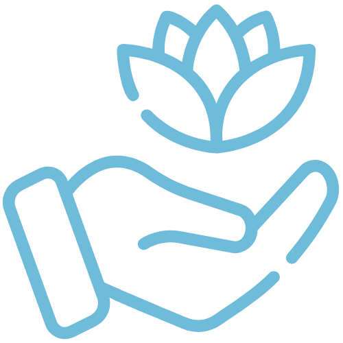 Icon Hand mit Blume