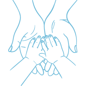 Baby Hand auf Frauen Hand